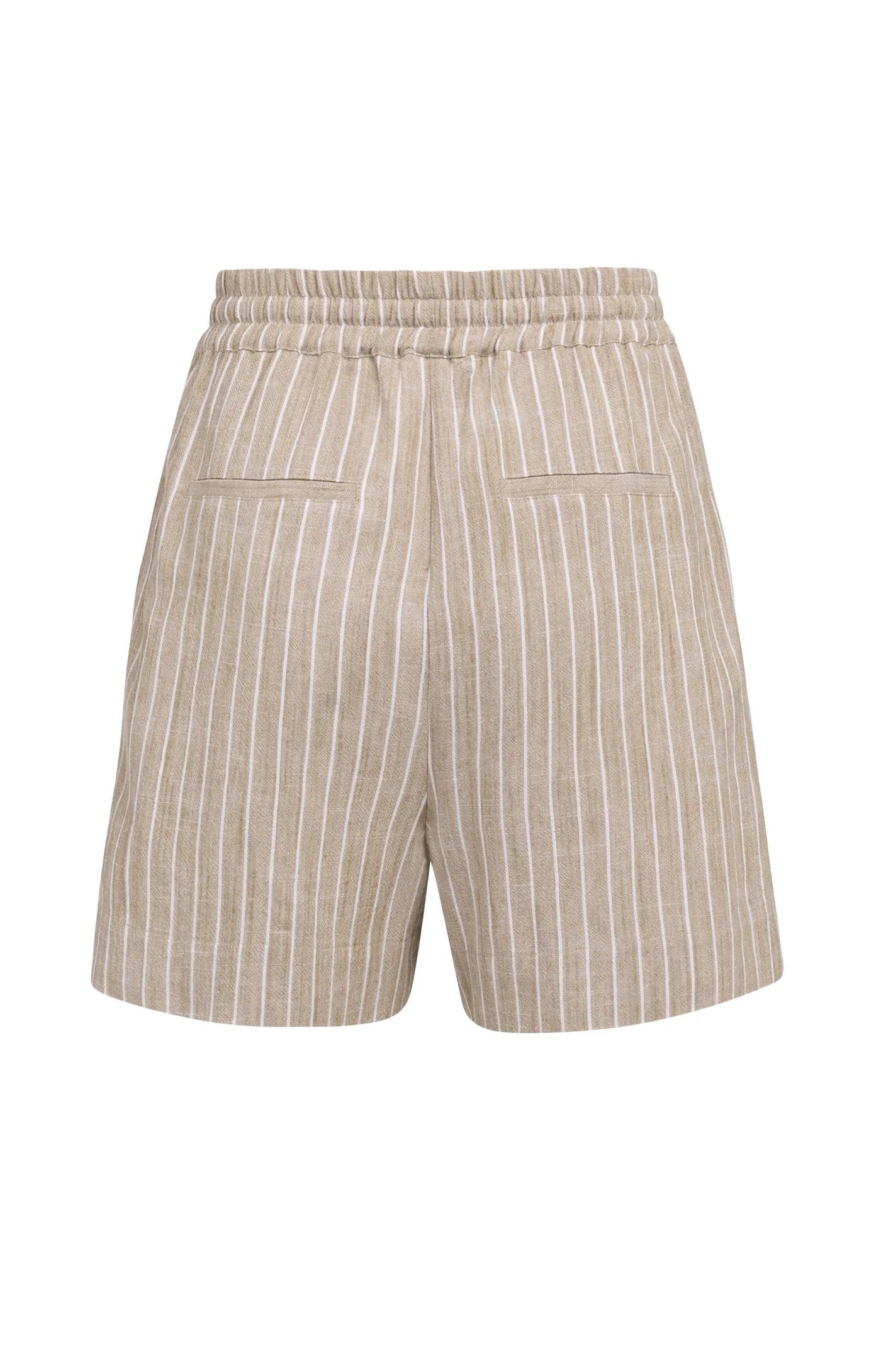 YAYA Striped Shorts Safari Brown