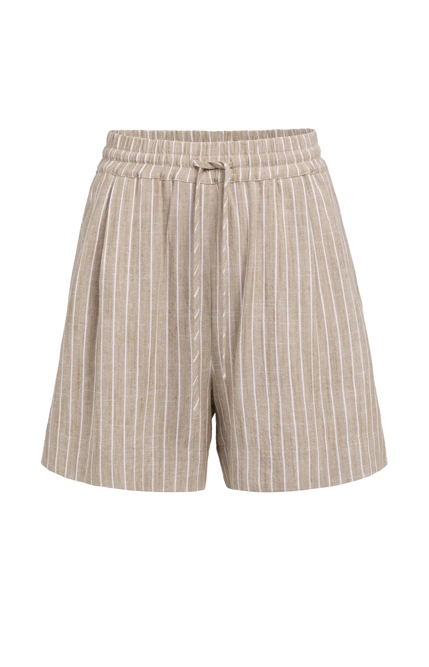 YAYA Striped Shorts Safari Brown