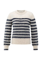 Lade das Bild in den Galerie-Viewer, YAYA Gestreifter Pullover Blue Dessin
