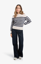 Lade das Bild in den Galerie-Viewer, YAYA Gestreifter Pullover Blue Dessin
