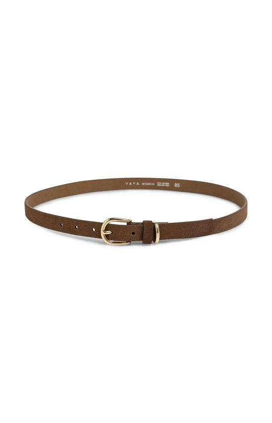 YAYA Velourledergürtel Delicioso Brown