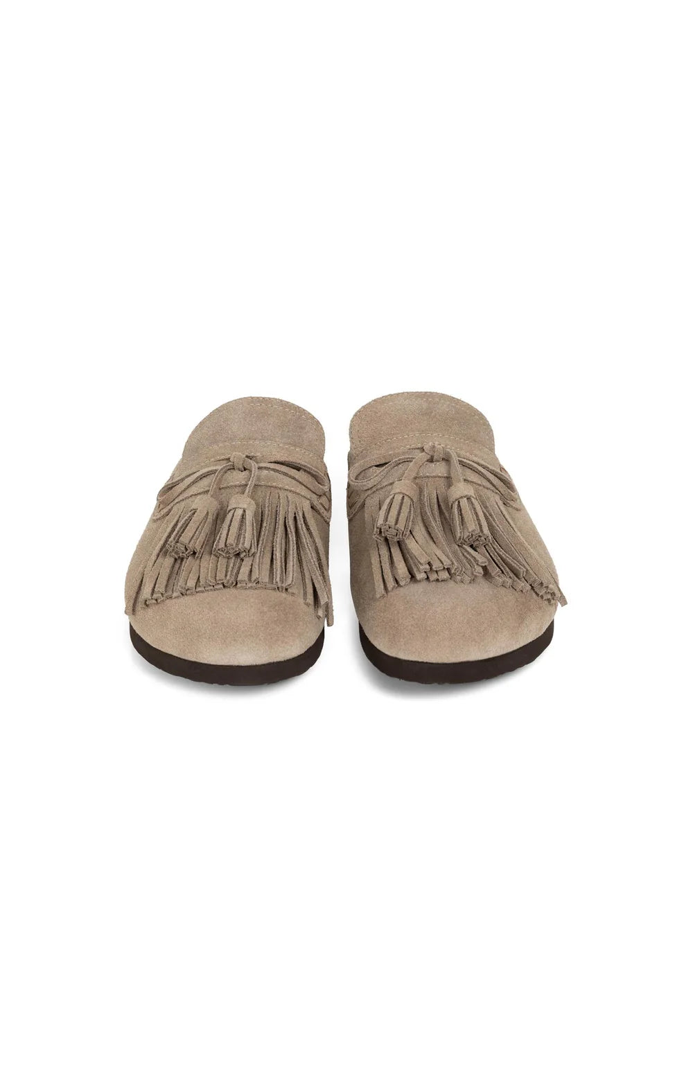 YAYA Mules mit Quasten Washed Brown