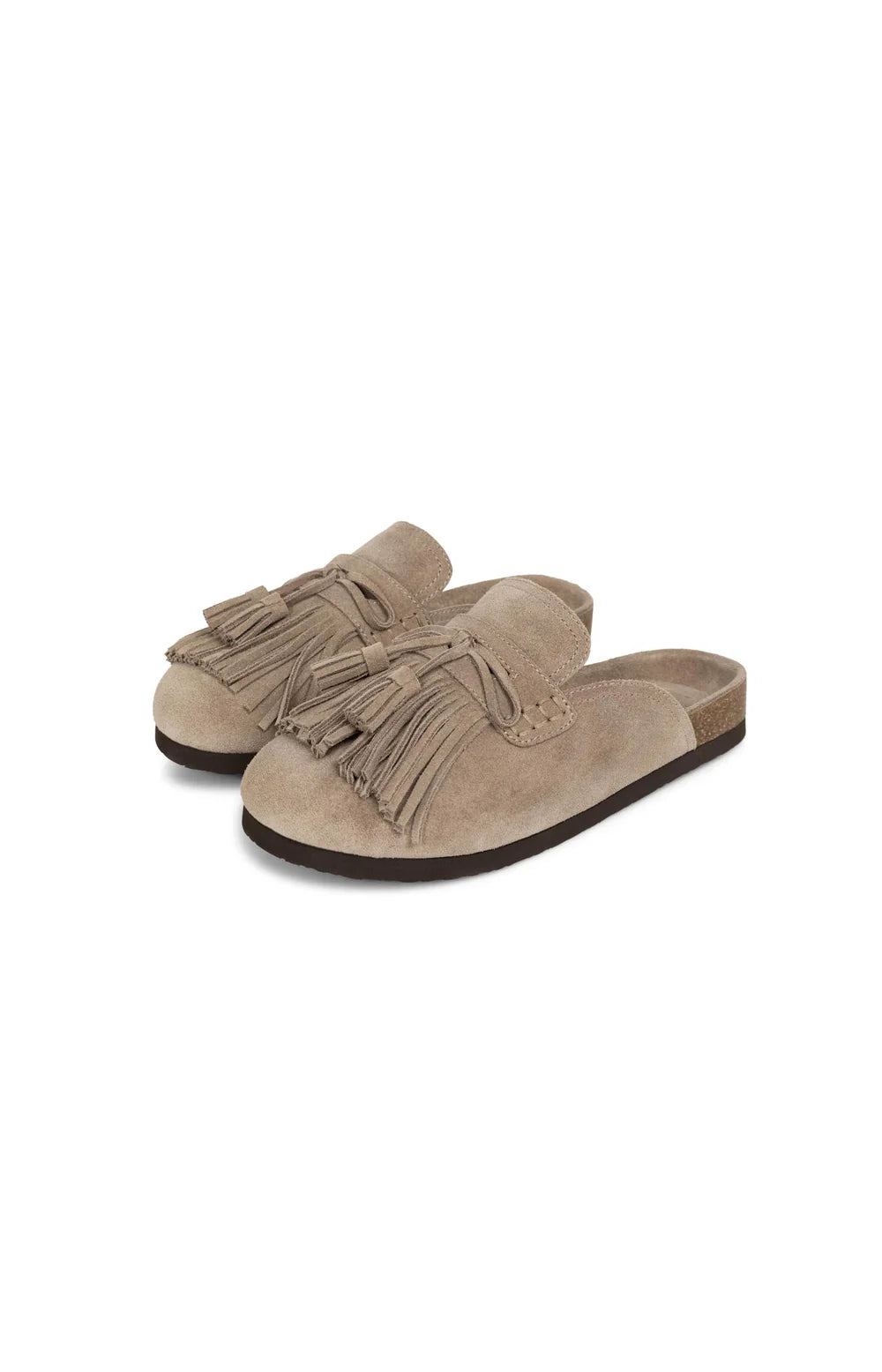 YAYA Mules mit Quasten Washed Brown