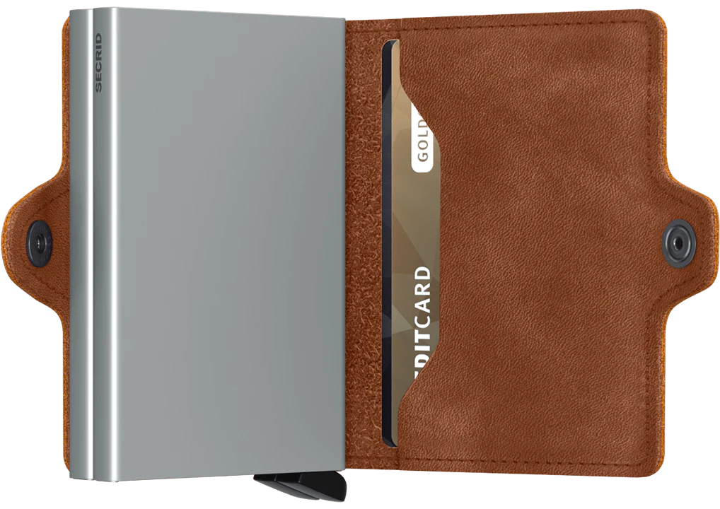 SECRID Twinwallet Cognac Silber