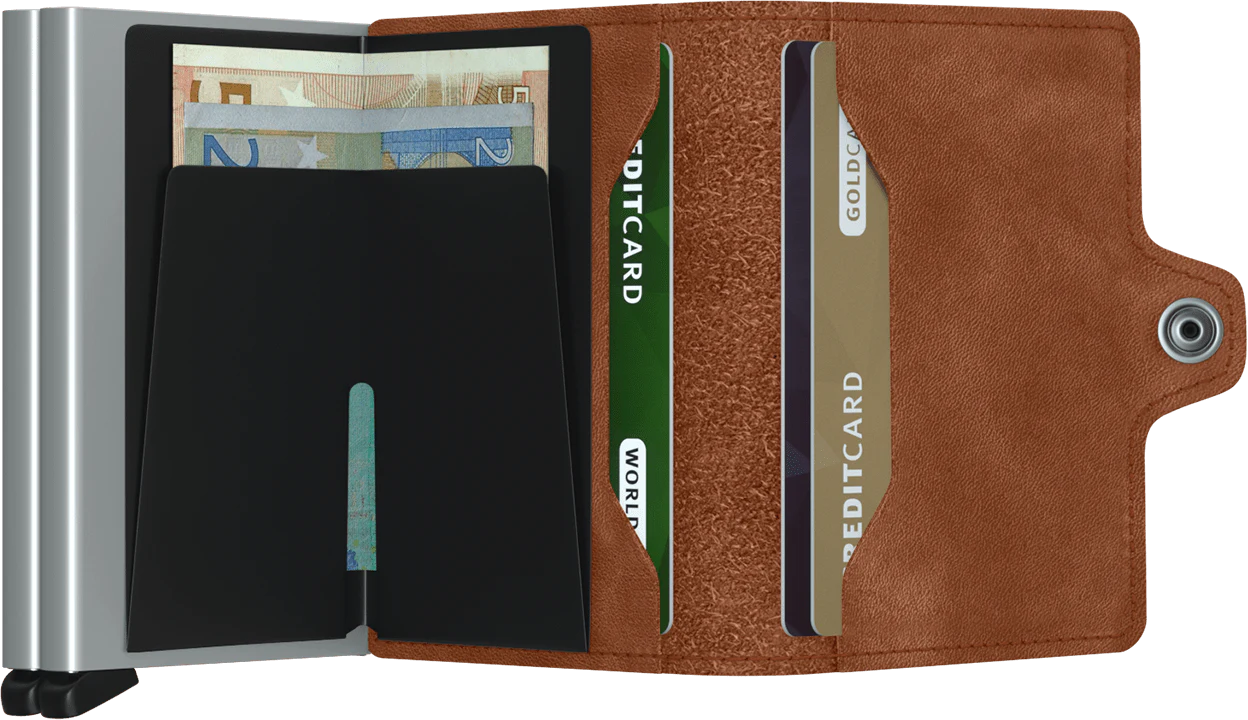 SECRID Twinwallet Cognac Silber