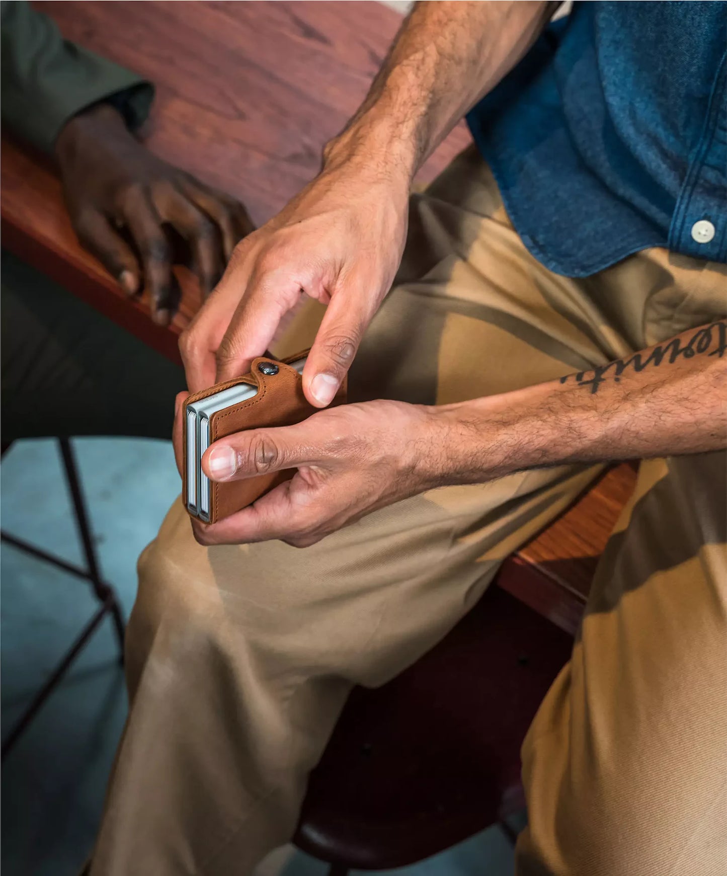 SECRID Twinwallet Cognac Silber