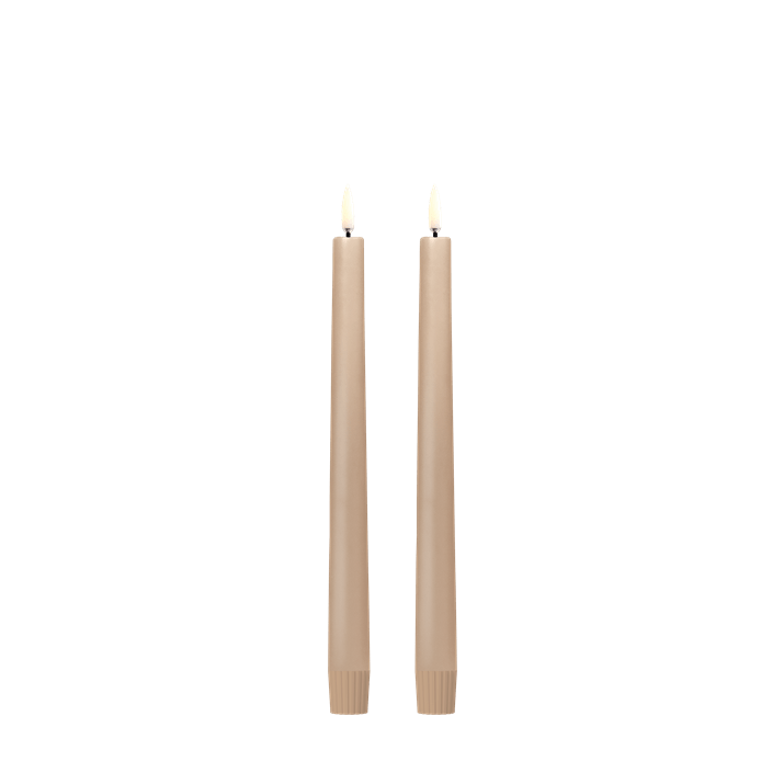 UYUNI Soft Fit Cap Stabkerzen im 2-er Set Beige 25,5 cm