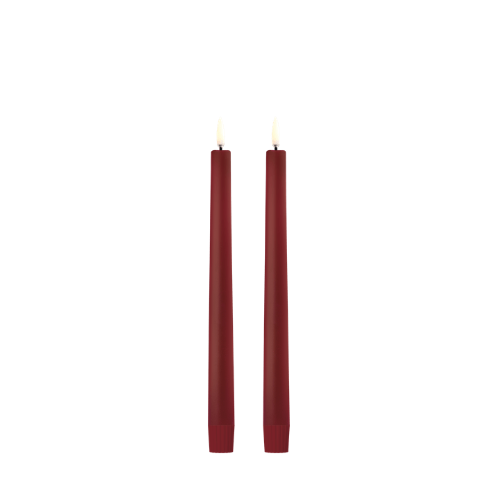 UYUNI Soft Fit Cap Stabkerzen im 2-er Set Carmine Red 25,5 cm