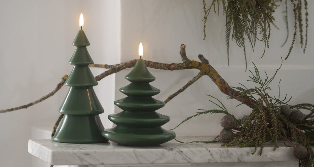 UYUNI LED Christmas Tree Olive Green Candle