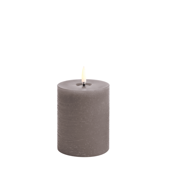 UYUNI Stumpenkerze 10 cm mit Timer Sandstone