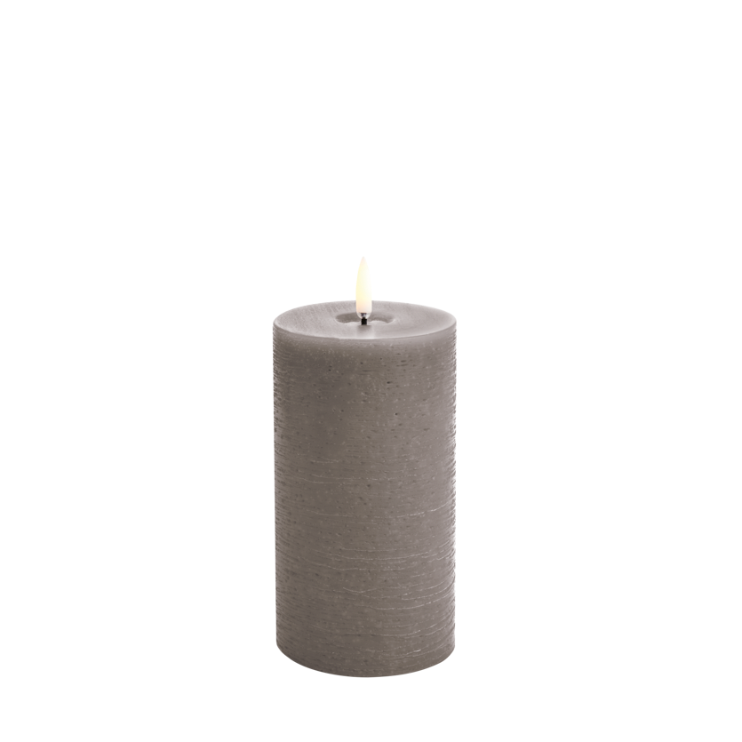 UYUNI Stumpenkerze 15,2 cm mit Timer Sandstone