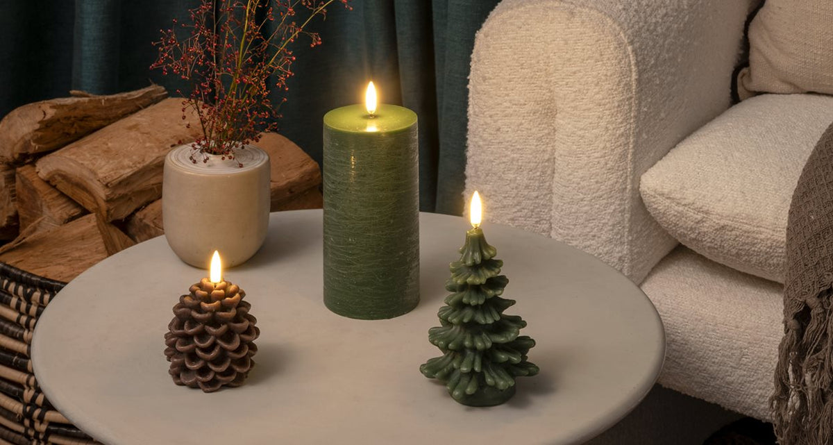 UYUNI LED Candle Pine Cone Smooth