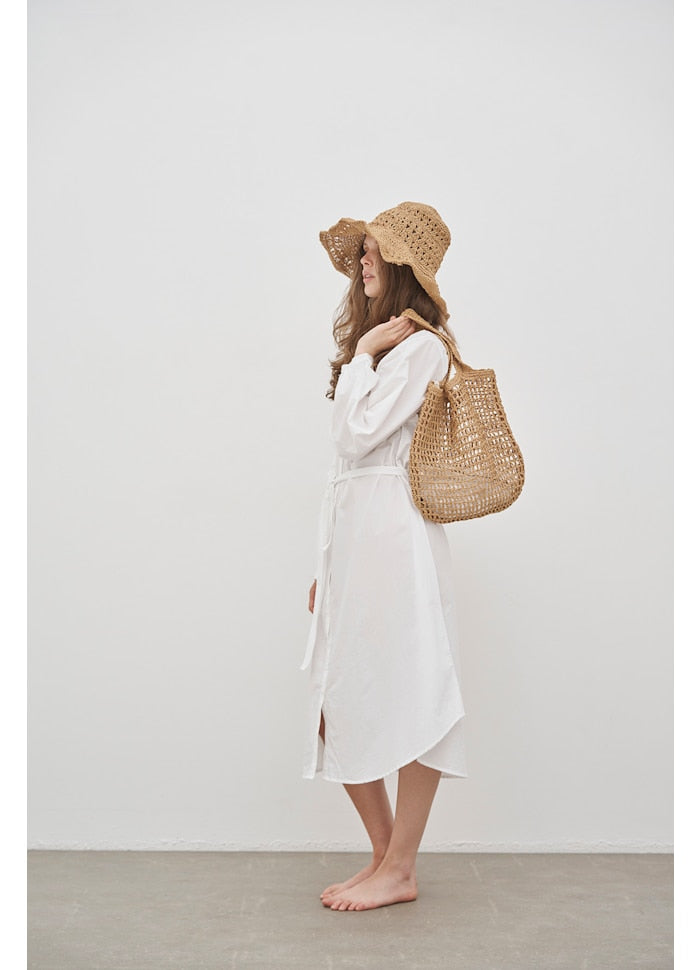 CARE BY ME Sienna Bag - Häkeltasche aus Raffia