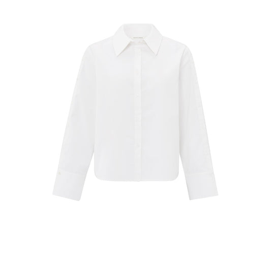 YAYA Langarmbluse mit Knopfdetails White