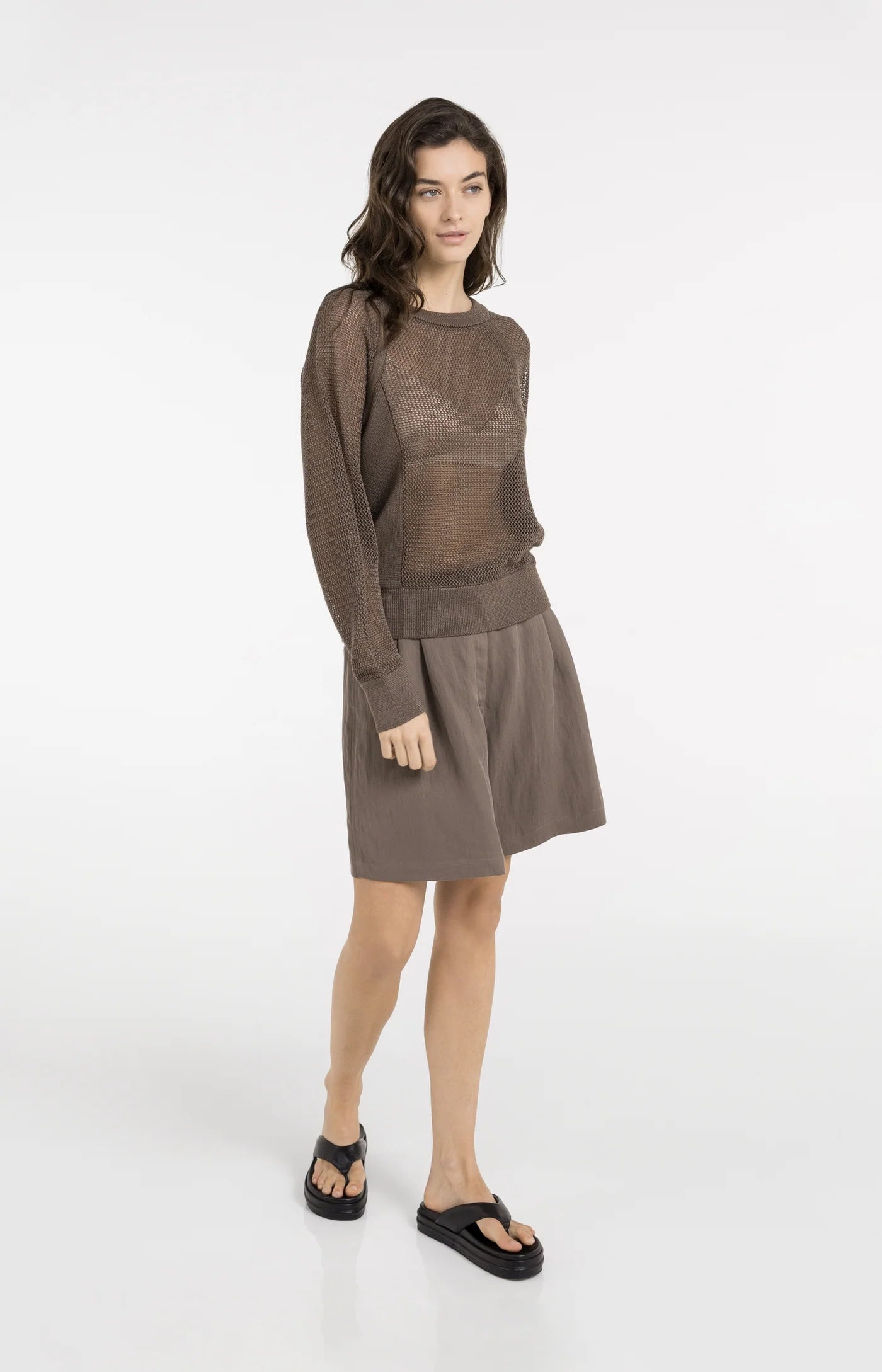 YAYA Bermudashorts - Washed Brown