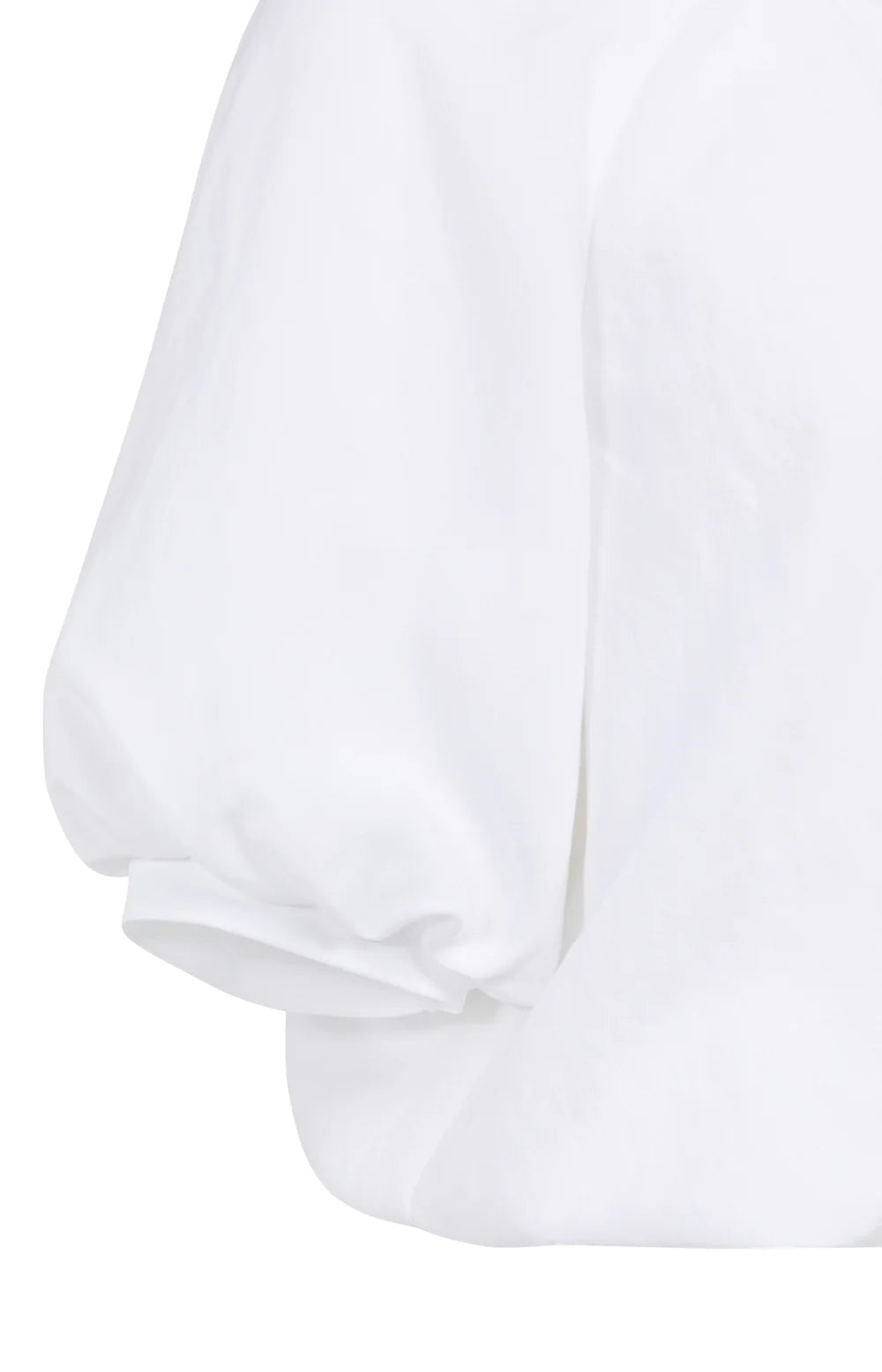 YAYA T-Shirt mit Ballonärmel und Reißverschluss Pure White