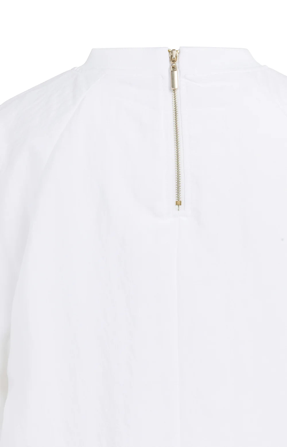 YAYA T-Shirt mit Ballonärmel und Reißverschluss Pure White