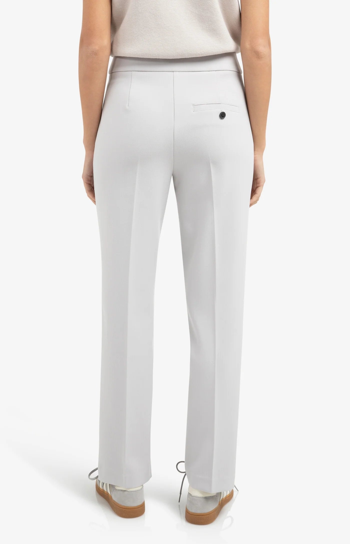 YAYA Hose mit asymetrischen Bund Steel Wool Grey