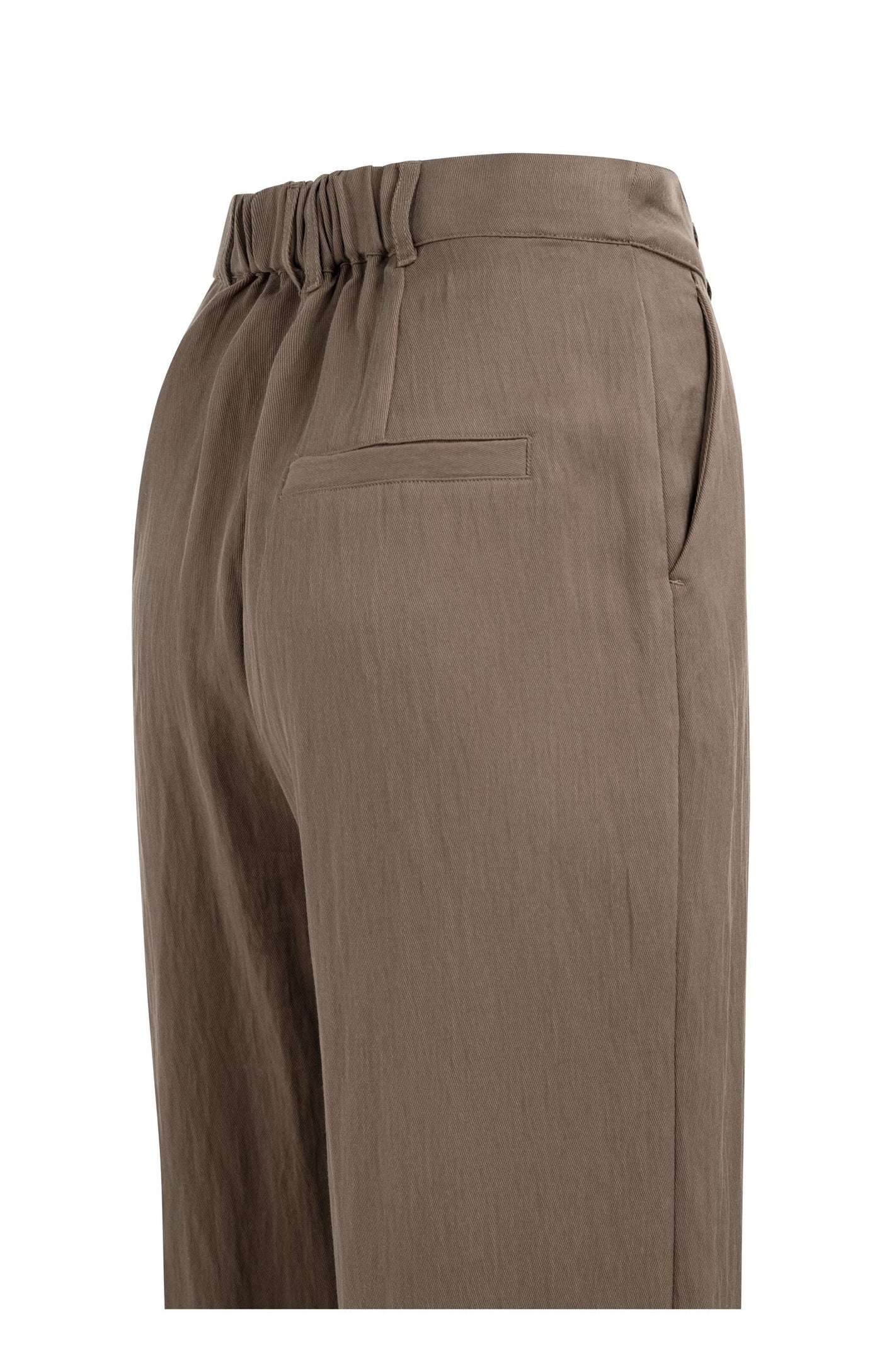 YAYA Bundfaltenhose mit weitem Bein - Washed Brown