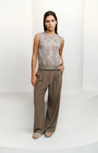 Lade das Bild in den Galerie-Viewer, YAYA Gewebte Hose mit weitem Bein und Bundfalten
