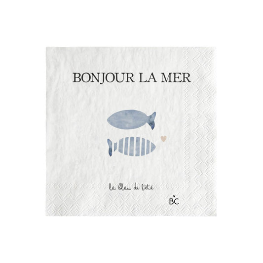 BASTION COLLECTIONS Cocktailservietten Bonjour la Mer