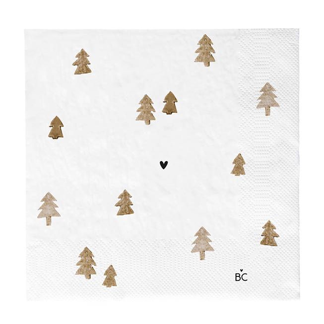 BASTION COLLECTIONS Papierservietten Trees Brown