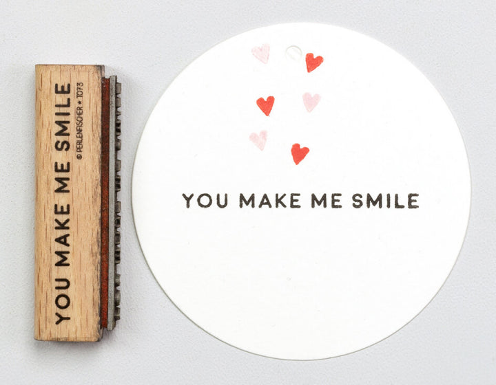 PERLENFISCHER Stempel You make me smile