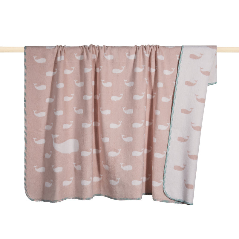 PAD HOME Babydecke Whale pink