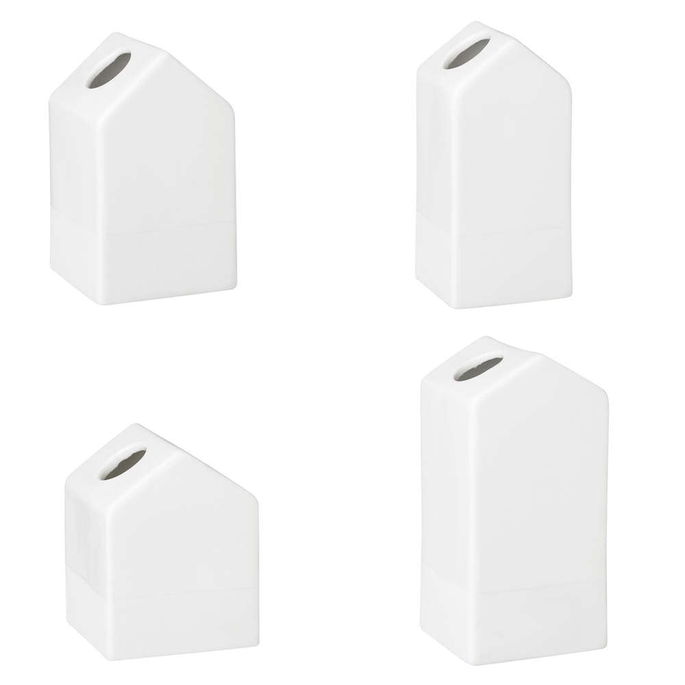 RAEDER DESIGN Zuhause Minivasen Gartenhäuschen 4-er Set