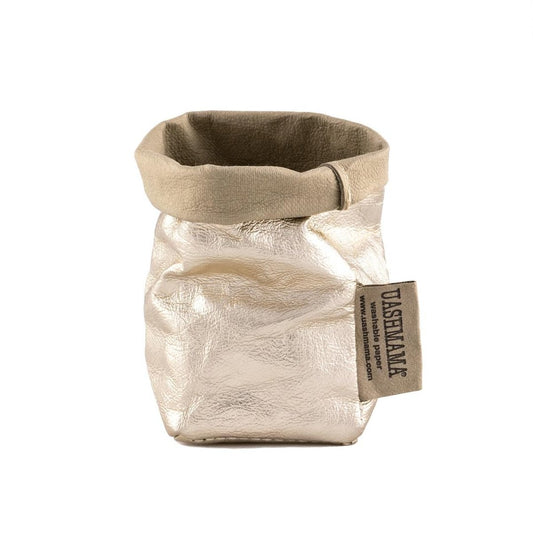 UASHMAMA Paperbag Basic Metallic Platino in 3 Größen