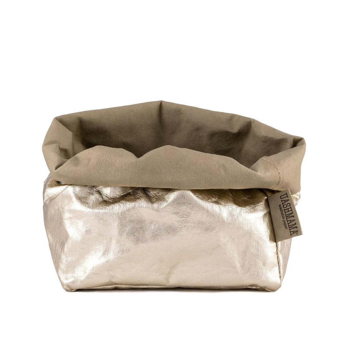 UASHMAMA Paperbag Basic Metallic Platino in 3 Größen