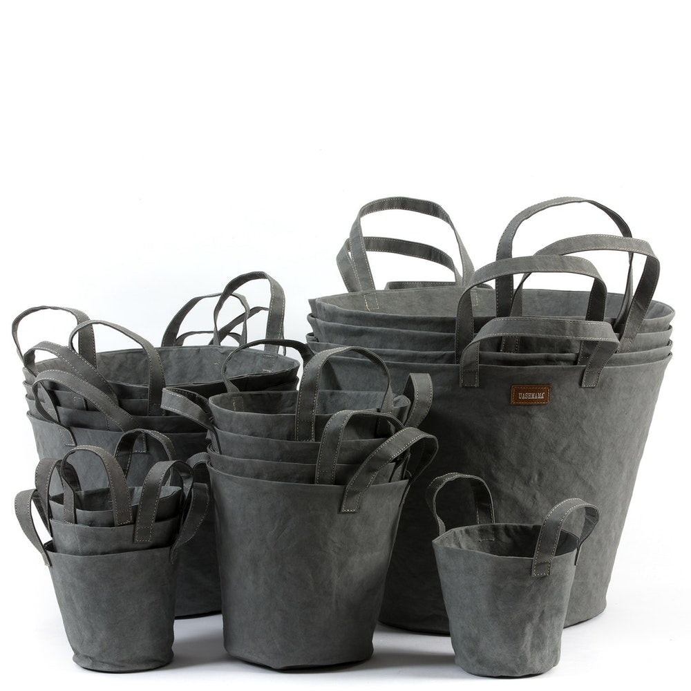 UASHMAMA Paniere Henkelkorb Dark Grey