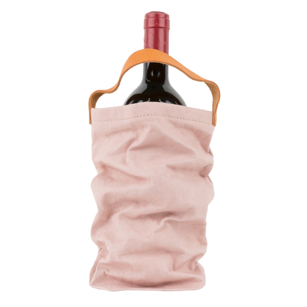 UASHMAMA Wine Bag mit Lederhenkel