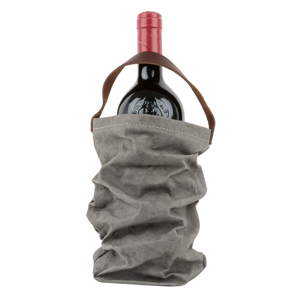 UASHMAMA Wine Bag mit Lederhenkel