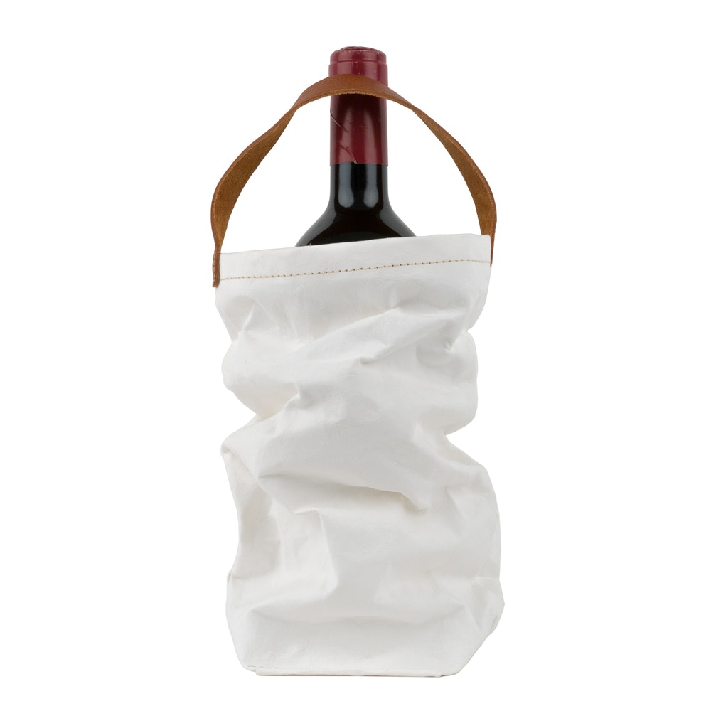 UASHMAMA Wine Bag mit Lederhenkel