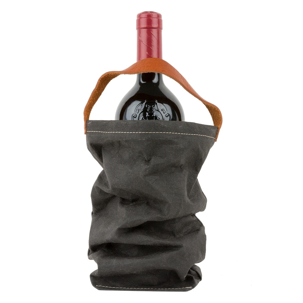 UASHMAMA Wine Bag mit Lederhenkel