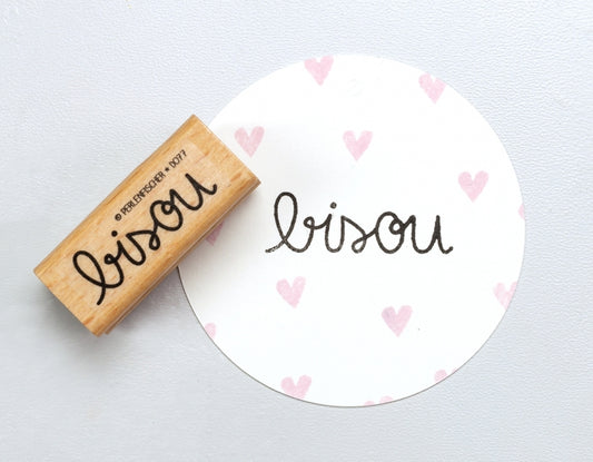 PERLENFISCHER Stempel Bisou