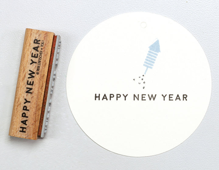 PERLENFISCHER Stempel T061 Happy New Year 2