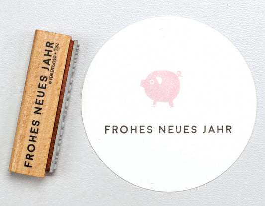 PERLENFISCHER Stempel T062 Frohes neues Jahr