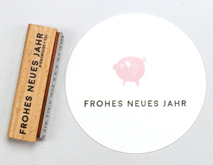 PERLENFISCHER Stempel T062 Frohes neues Jahr