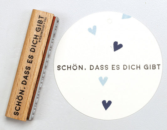 PERLENFISCHER STEMPEL Schön, dass es dich gibt