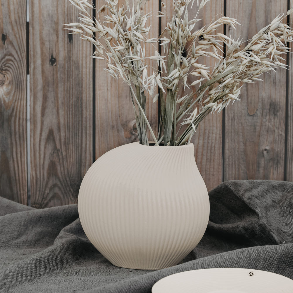 STOREFACTORY Lerbäck Vase beige