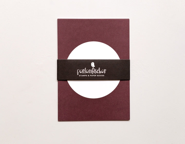 PERLENFISCHER Postkartenset Dot Aubergine