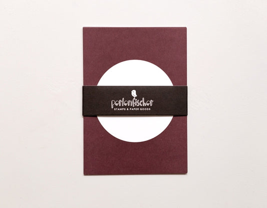 PERLENFISCHER Postkartenset Dot Aubergine