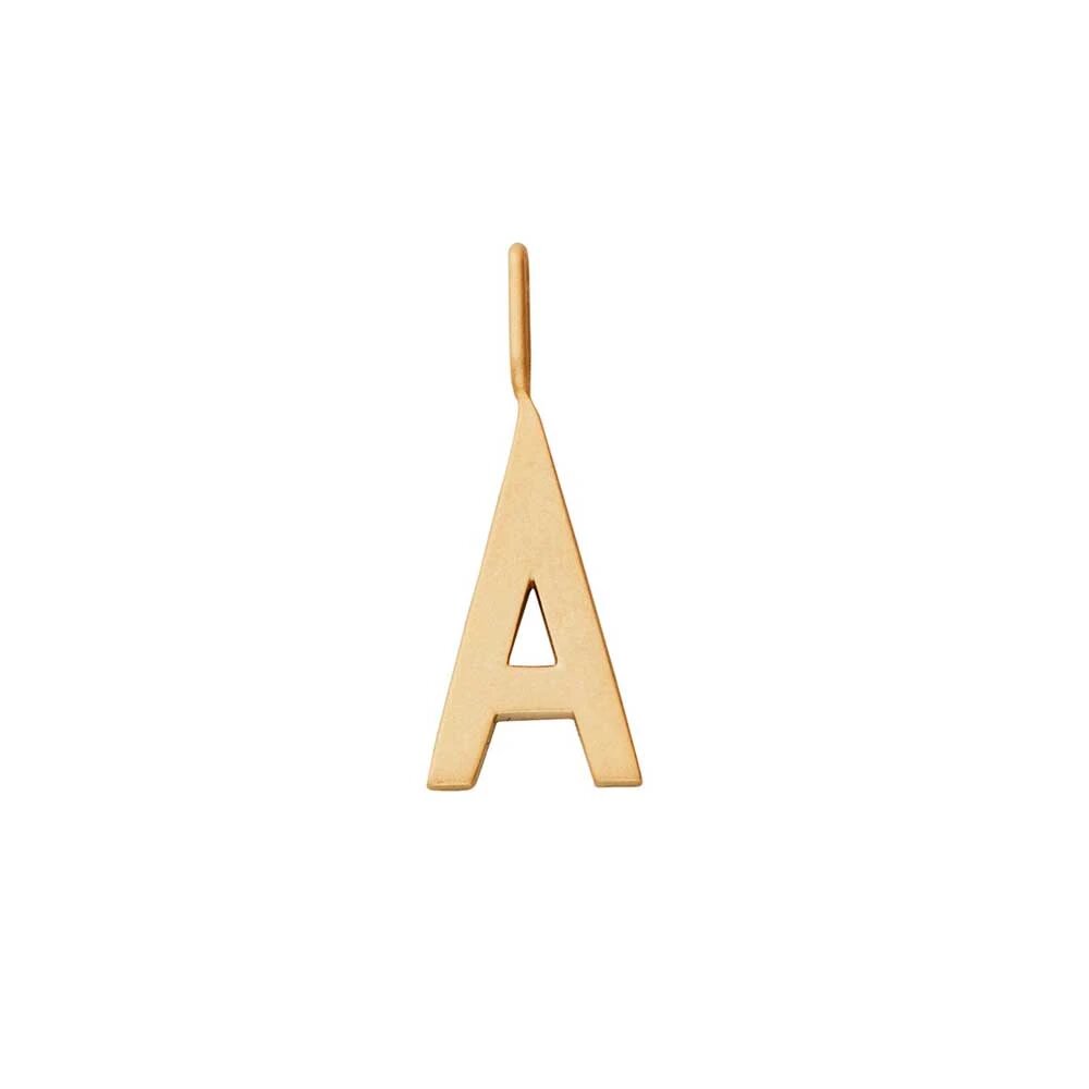 DESIGN LETTERS Buchstabenanhänger A-Z Gelbgold 16 mm