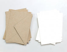 Lade das Bild in den Galerie-Viewer, PERLENFISCHER 10 Miniklappkarten mit Umschlag - weiß mit Kraft
