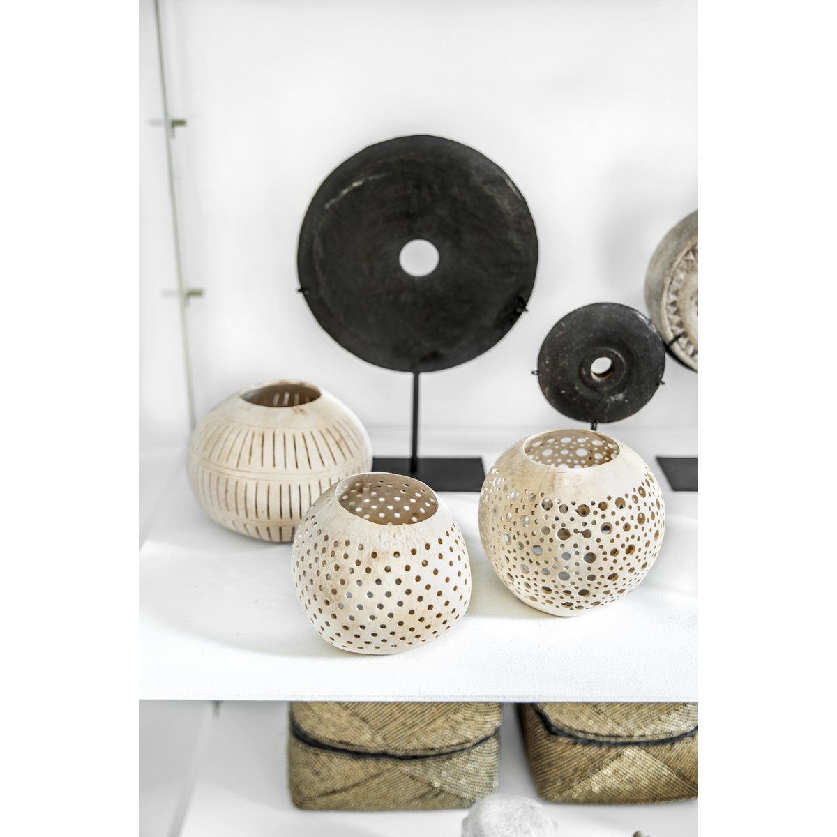 BAZAR BIZAR The Coconut Stripe - Teelichthalter