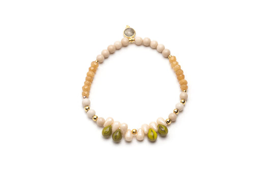 SCHMÜCKSTÜCK Armband Drops White