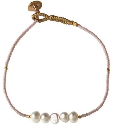 IBU Jewels Armband Lulu 5 Pearls Rose