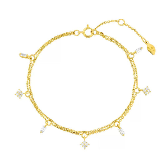 LEAF Armkette Crystal Gelbgold